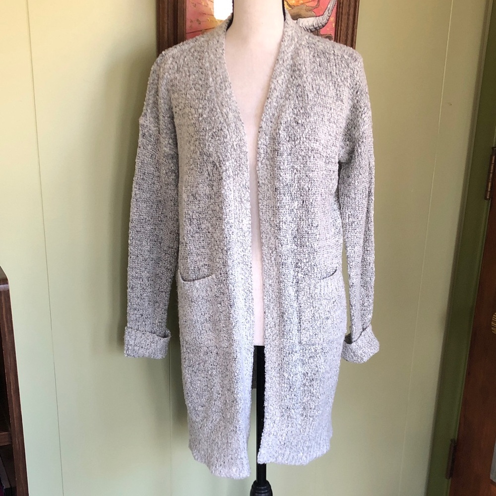 Gray Women's Open Front Sweater